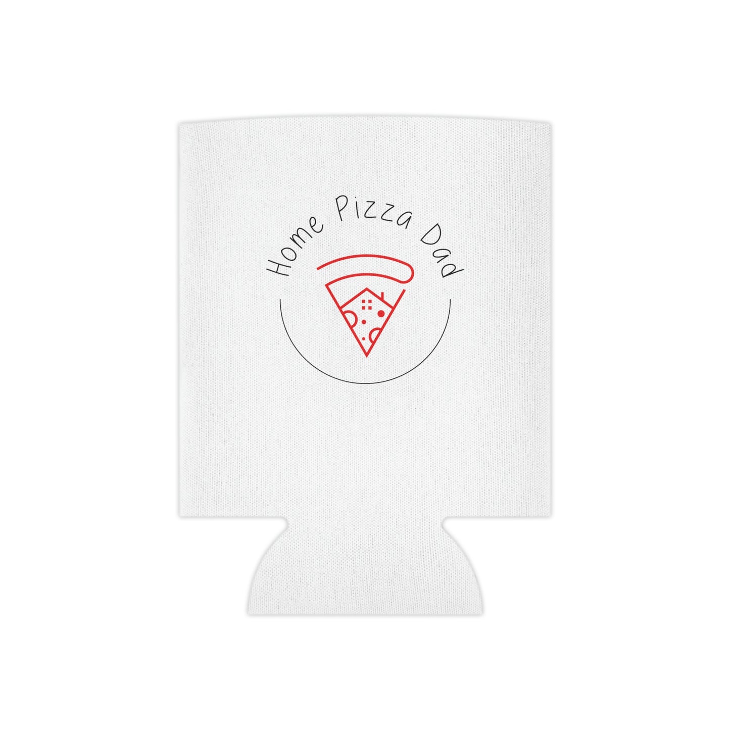 Home Pizza Dad Can Koozie (White)